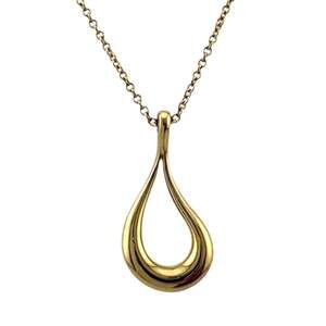 TIFFANY 18k Gold Teardrop Necklace